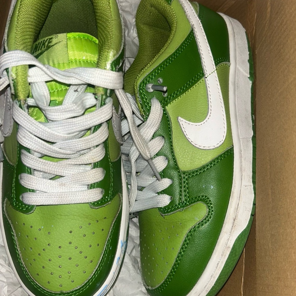 Nike Green and White Sneakers